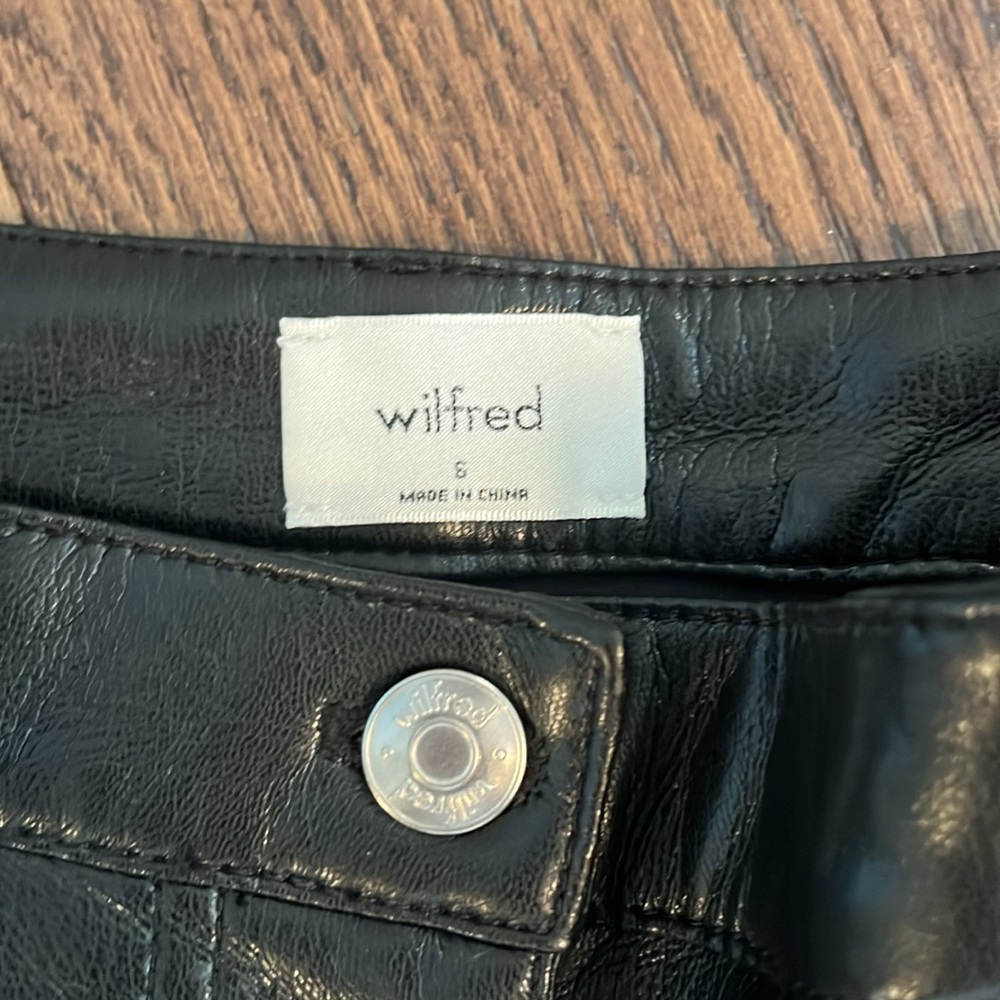 Wilfred aritzia black pleather pants. - Picture 4 of 4